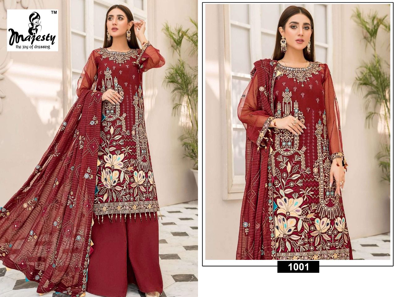 Majesty Maryams 5 Festive Wear Wholesale Georgette Pakistani Salwar Suit